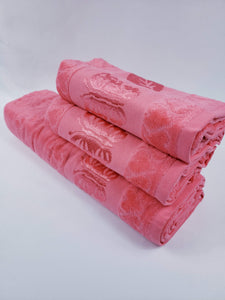 BATH / HAND VELVET TOWEL - Pink Butterfly