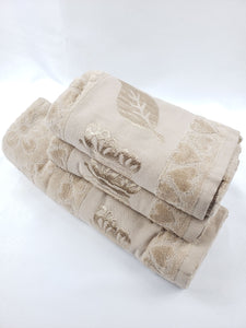 BATH / HAND VELVET TOWEL - Beige Butterfly