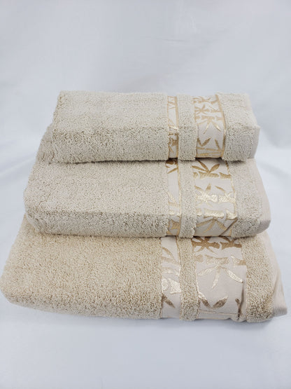 Juego de Toallas de Baño Beige - Gruesas Calidad Premium