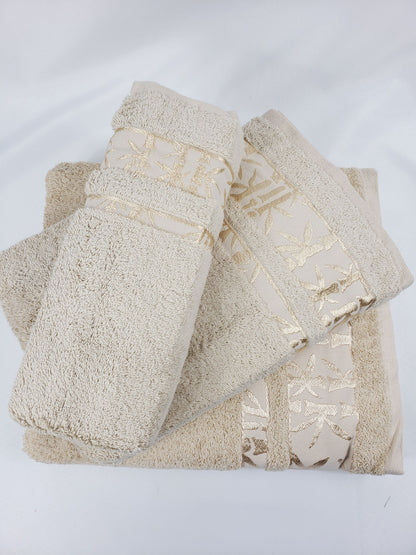 Juego de Toallas de Baño Beige - Gruesas Calidad Premium