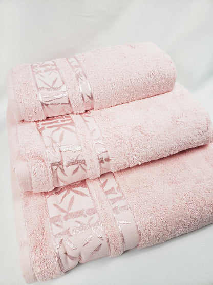 Pink Bath Towel Set - Thick Premium Quality