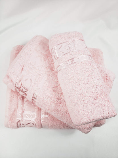 Pink Bath Towel Set - Thick Premium Quality