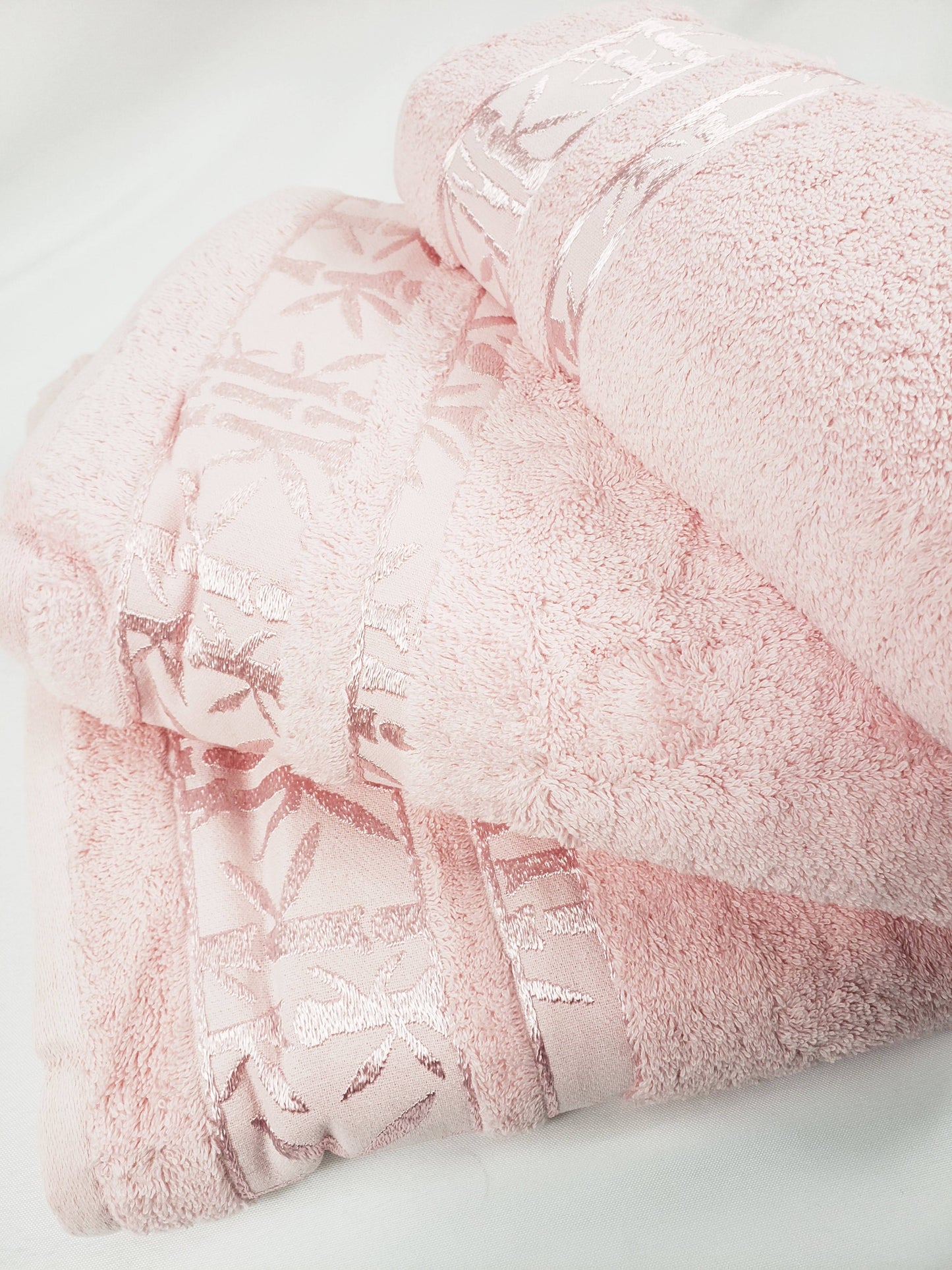 Pink Bath Towel Set - Thick Premium Quality