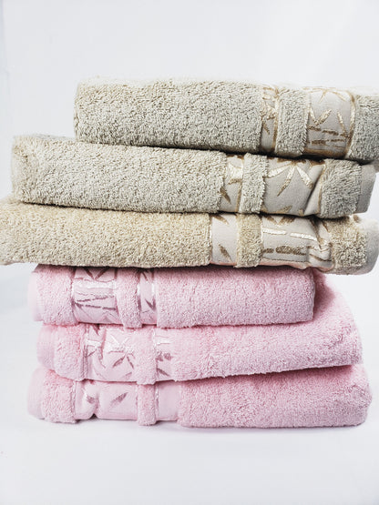 Pink Bath Towel Set - Thick Premium Quality
