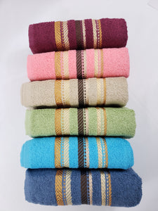 TOALLA DE BAÑO / MANOS Calidad Premium - RAYA ROMANA VERDE