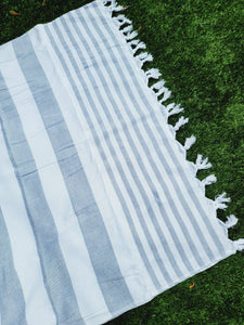 One sided Terry Towel - Sand free beach and Bath towel-NavyishBlack