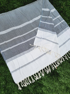 Bath / Beach Turkish Towels-Easy Carry Quick Dry Thin Towel-Black