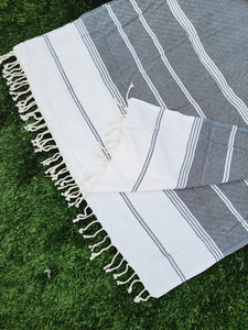 Bath / Beach Turkish Towels-Easy Carry Quick Dry Thin Towel-Black