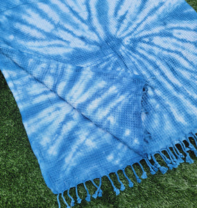 Bath Towel, Waffle Towel, Turkish Beach Towel, Handmade Tie dye