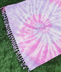 Bath Towel, Waffle Towel, Turkish Beach Towel, Handmade Tie dye