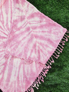 Bath Towel, Waffle Towel, Turkish Beach Towel, Handmade Tie dye