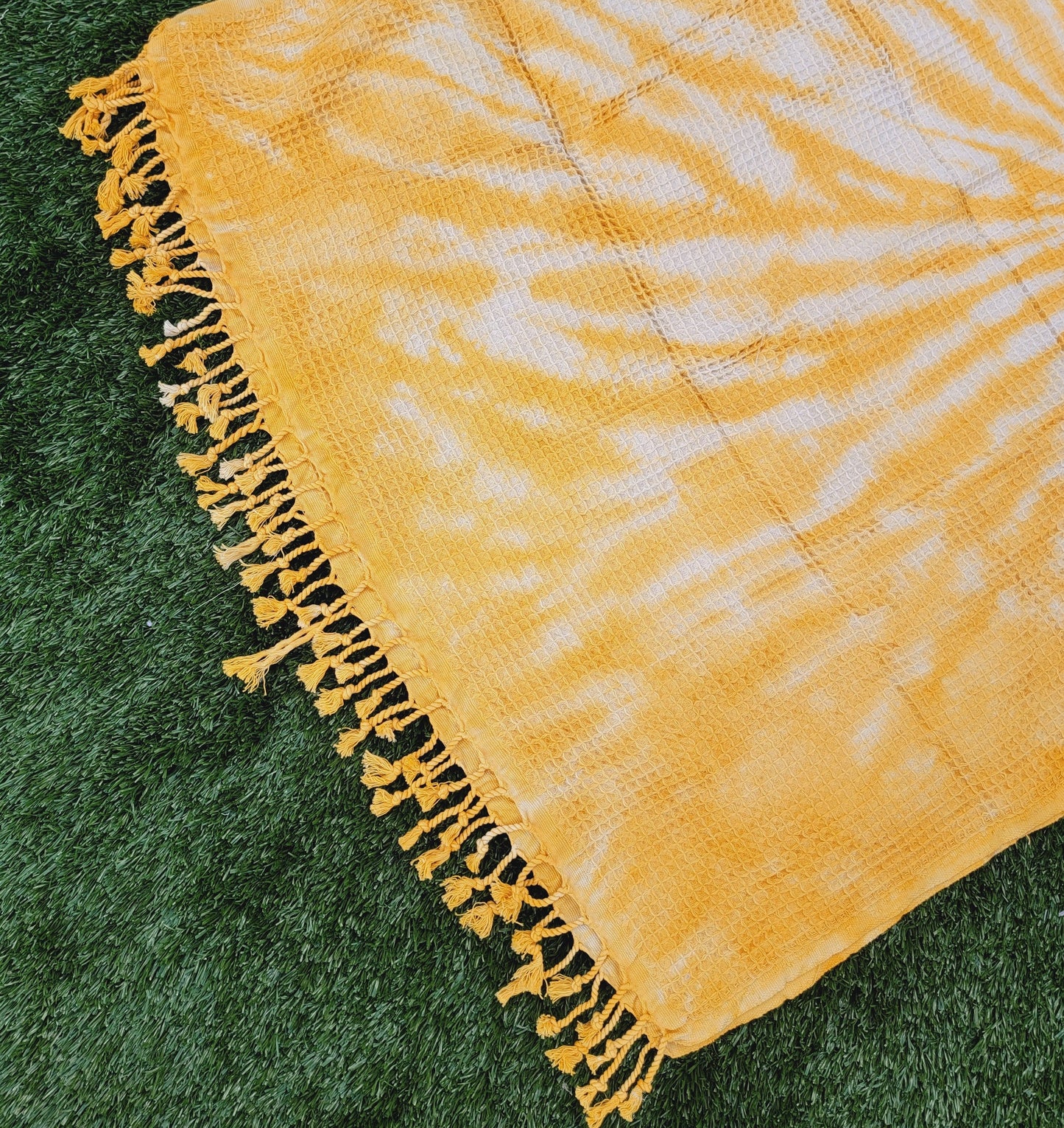 Toalla de baño, Toalla de gofre, Toalla de playa turca, Tie dye hecho a mano