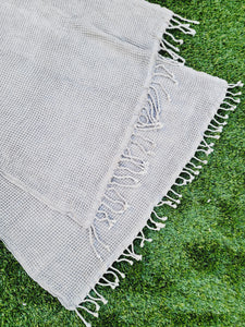 Waffle Towel, Throw Lightweight Quick Dry - Gray