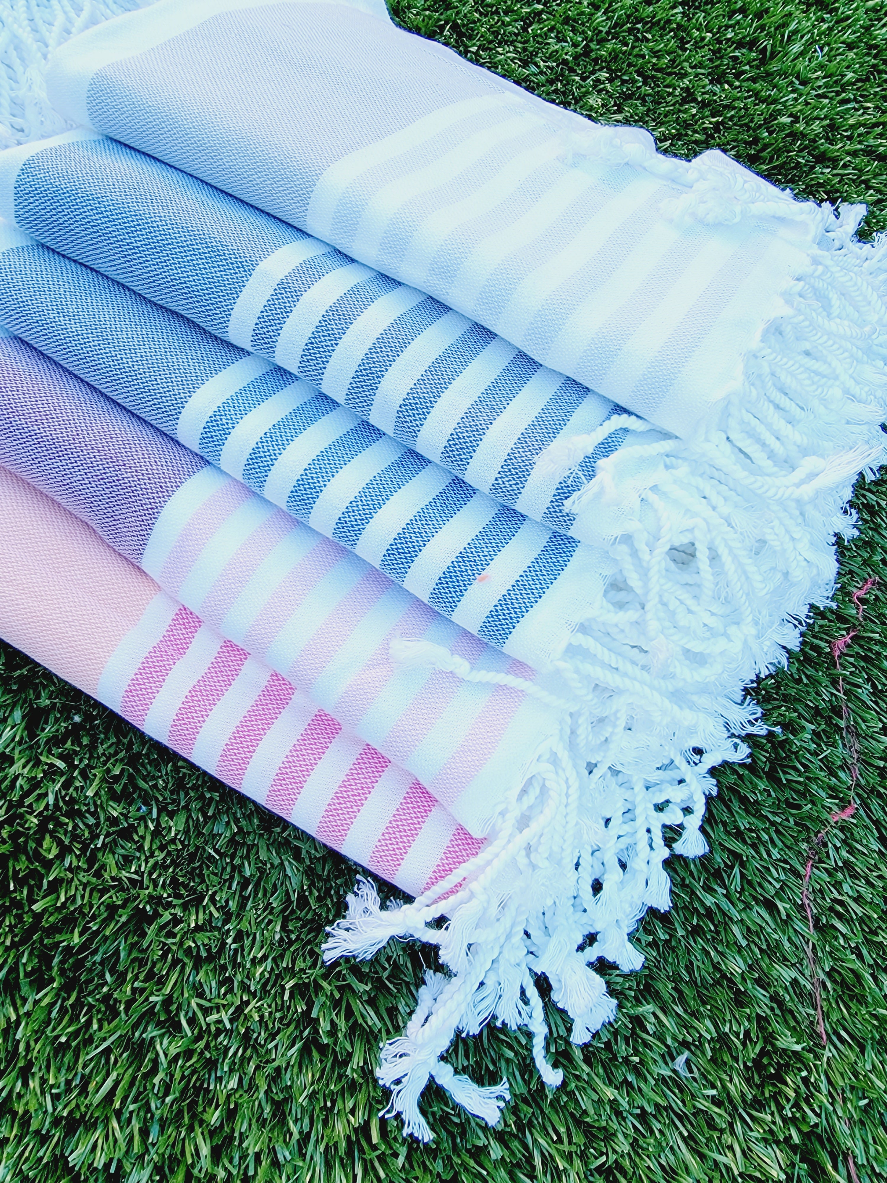 Beach/Bath Turkish Towel Easy carry Quick Dry - Cherry Pink