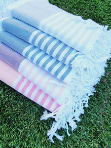 Beach/Bath Turkish Towel Easy carry Quick Dry - Cherry Pink