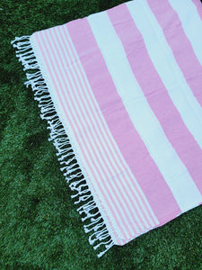Beach/Bath Turkish Towel Easy carry Quick Dry - Pink