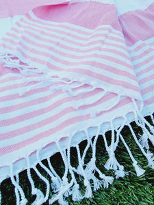 Beach/Bath Turkish Towel Easy carry Quick Dry - Pink