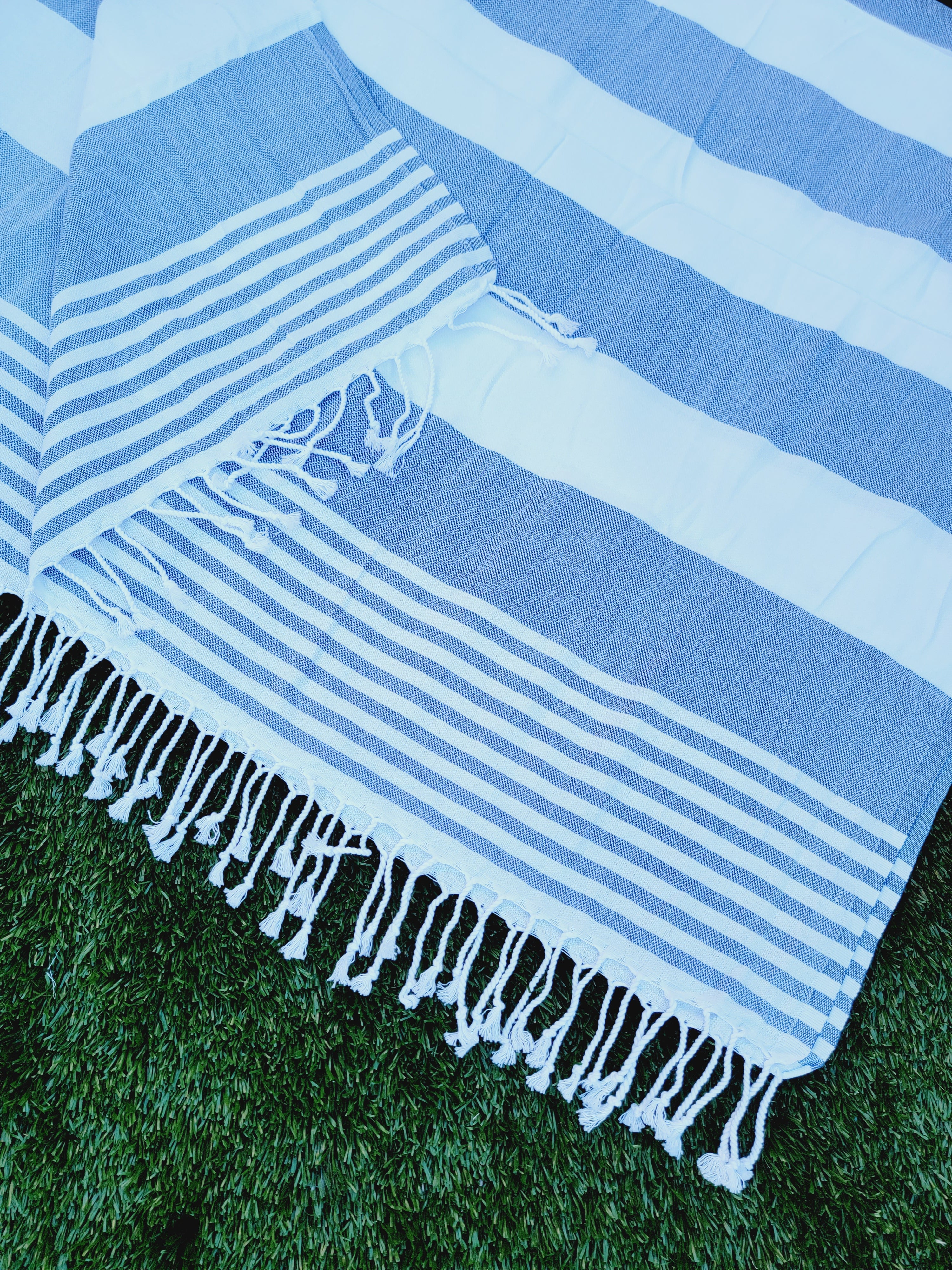 Beach/Bath Turkish Towel Easy carry Quick Dry - Navy