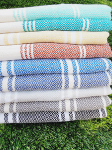 Turkish Towel - Easy Carry Quick Dry Throw - Black