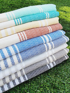 Turkish Towel - Easy Carry Quick Dry Throw - Tabacco