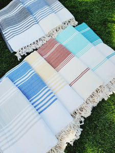 Turkish Towel - Easy Carry Quick Dry Throw - Black