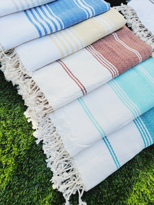 Turkish Towel - Easy Carry Quick Dry Throw - Tabacco