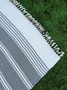 Turkish Towel - Easy Carry Quick Dry Throw - Black