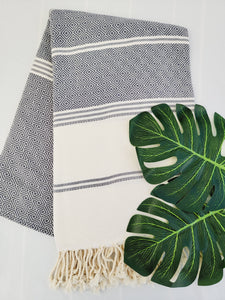 Bath / Beach Turkish Towels-Easy Carry Quick Dry Thin Towel-Navy