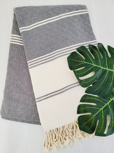 Bath / Beach Turkish Towels-Easy Carry Quick Dry Thin Towel-Navy