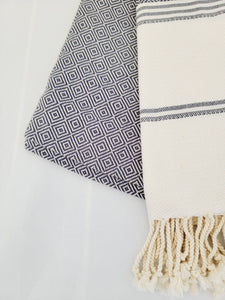 Bath / Beach Turkish Towels-Easy Carry Quick Dry Thin Towel-Navy