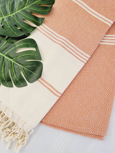 Beach/Bath Sand Free Towels-Easy Carry Quick Dry Thin Towel-Tabacco