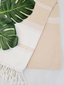 Beach/Bath Sand Free Towels-Easy Carry Quick Dry Thin Towel-Mustard Yellow