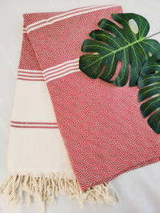 Beach/Bath Sand Free Towels-Easy Carry Quick Dry Thin Towel- Burgundy