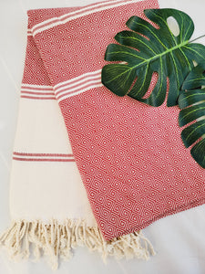 Beach/Bath Sand Free Towels-Easy Carry Quick Dry Thin Towel- Burgundy