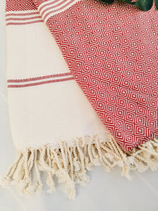 Beach/Bath Sand Free Towels-Easy Carry Quick Dry Thin Towel- Burgundy