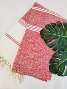 Beach/Bath Sand Free Towels-Easy Carry Quick Dry Thin Towel- Burgundy