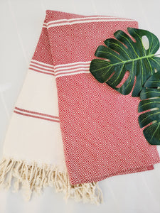 Beach/Bath Sand Free Towels-Easy Carry Quick Dry Thin Towel- Burgundy