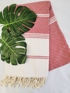 Beach/Bath Sand Free Towels-Easy Carry Quick Dry Thin Towel- Burgundy