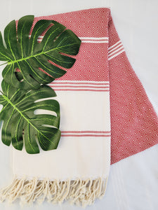 Beach/Bath Sand Free Towels-Easy Carry Quick Dry Thin Towel- Burgundy