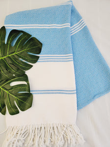 Beach/Bath Sand Free Towels-Easy Carry Quick Dry Thin Towel-Aqua