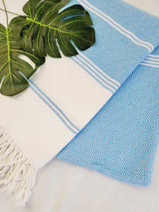 Beach/Bath Sand Free Towels-Easy Carry Quick Dry Thin Towel-Aqua