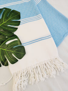 Beach/Bath Sand Free Towels-Easy Carry Quick Dry Thin Towel-Aqua