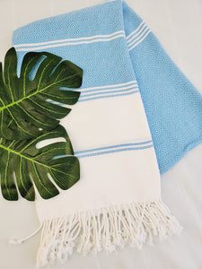 Beach/Bath Sand Free Towels-Easy Carry Quick Dry Thin Towel-Aqua
