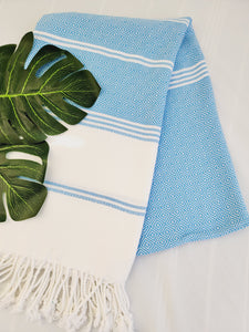 Beach/Bath Sand Free Towels-Easy Carry Quick Dry Thin Towel-Aqua
