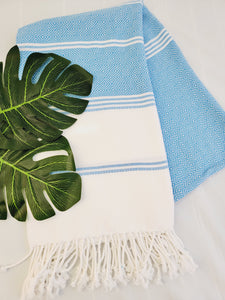 Beach/Bath Sand Free Towels-Easy Carry Quick Dry Thin Towel-Aqua