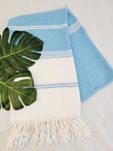 Beach/Bath Sand Free Towels-Easy Carry Quick Dry Thin Towel-Aqua