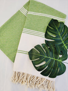 Beach/Bath Sand Free Towels-Easy Carry Quick Dry Thin Towel- Green