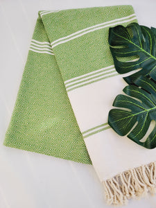 Beach/Bath Sand Free Towels-Easy Carry Quick Dry Thin Towel- Green