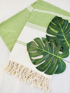 Beach/Bath Sand Free Towels-Easy Carry Quick Dry Thin Towel- Green