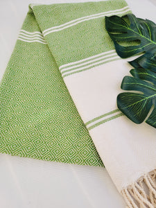 Beach/Bath Sand Free Towels-Easy Carry Quick Dry Thin Towel- Green